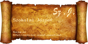 Szokolai József névjegykártya